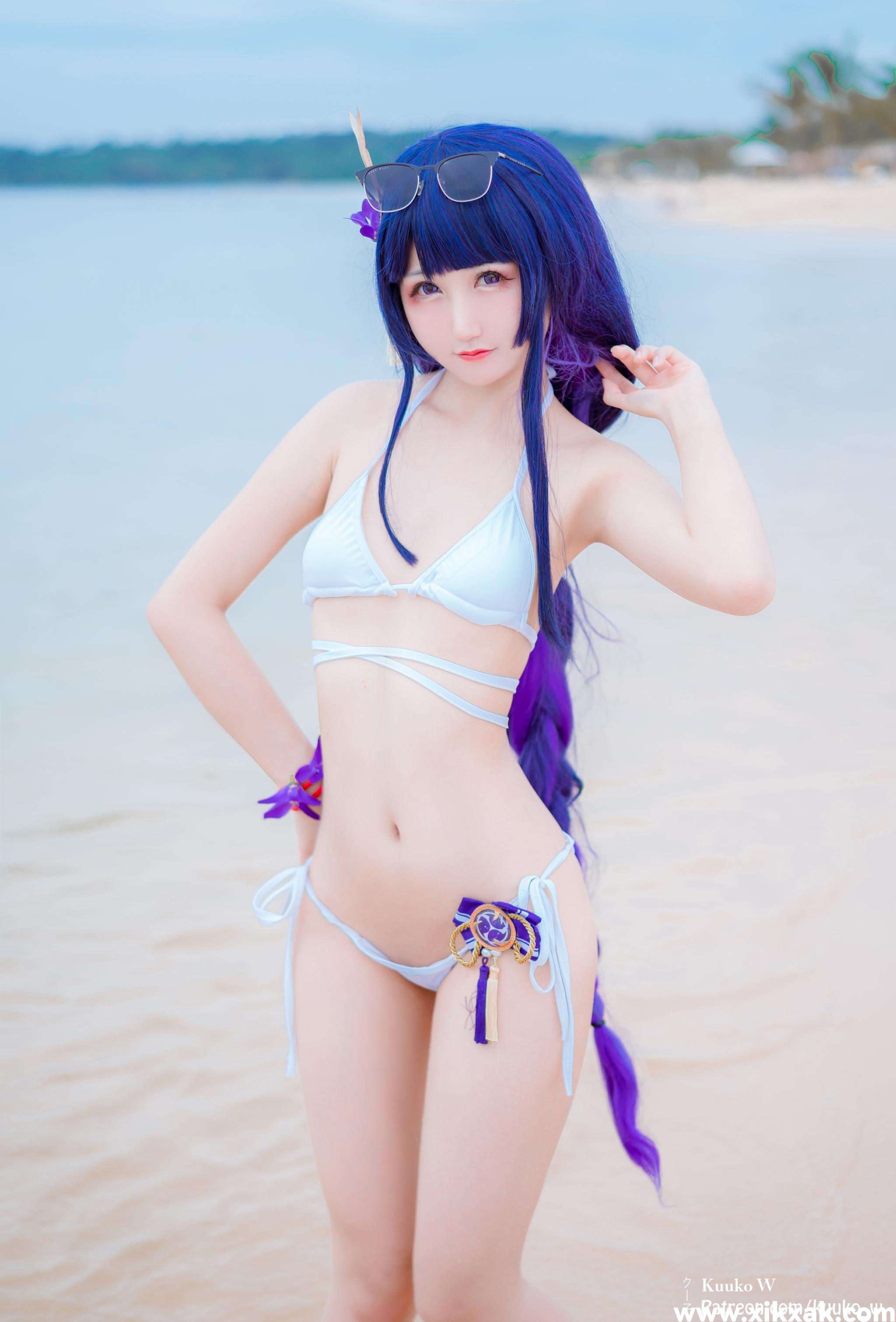 Kuuko W – NO.64 Raiden Swimsuit [15P]